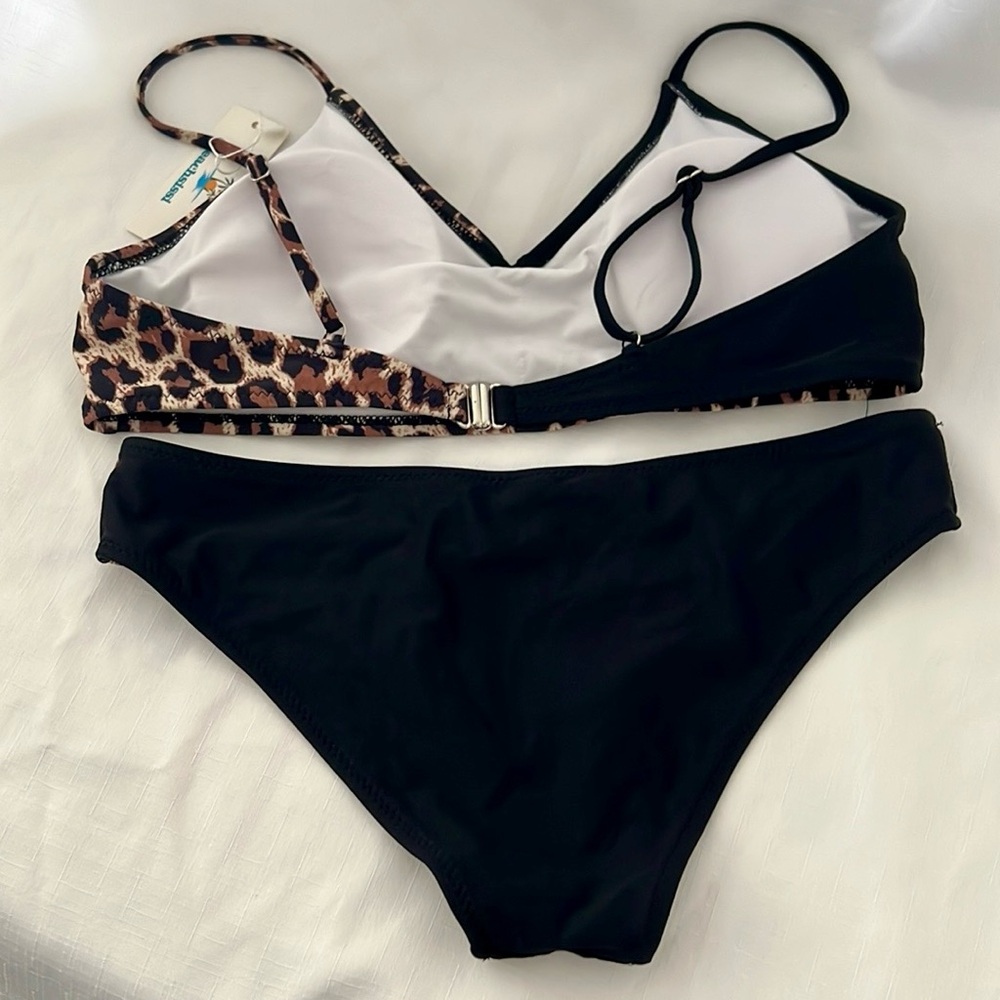 New / Beachsissi / Black & Leopard Bikini - Picture 4 of 12